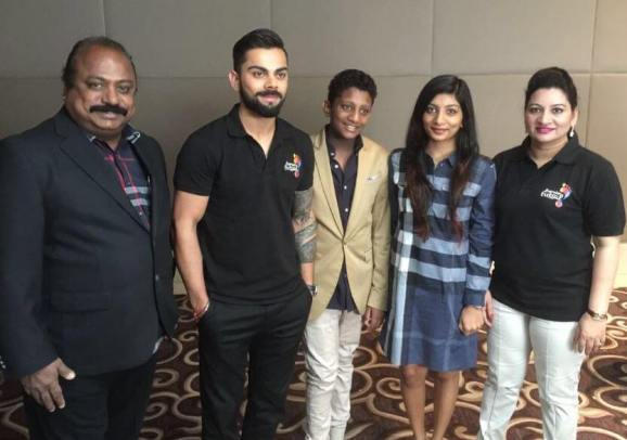 sneha britto with virat kohli