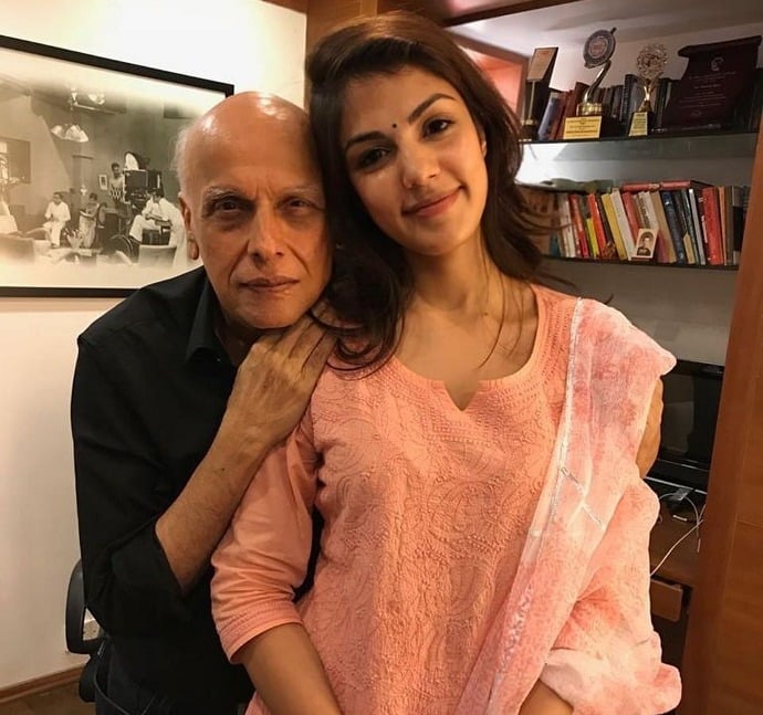 rhea chakraborty with mahesh bhatt