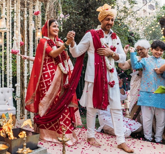 dia mirza and vaibhav rekhi’s wedding photo