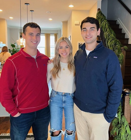 Katie Feeney with her brothers