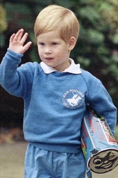 prince harry childhood pic