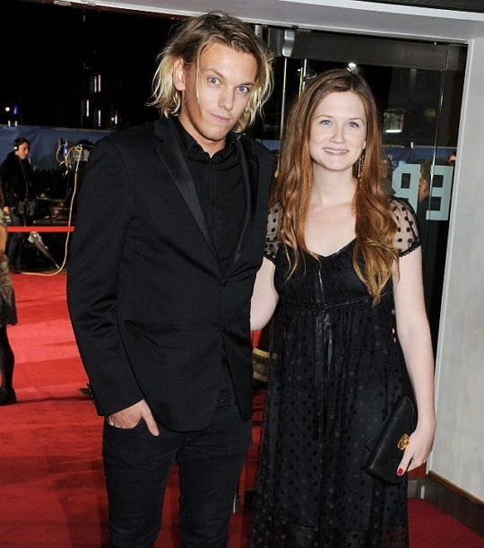 jamie campbell bower with his ex-girlfriend (bonnie wright)