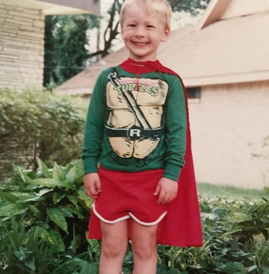 glen powell childhood pic