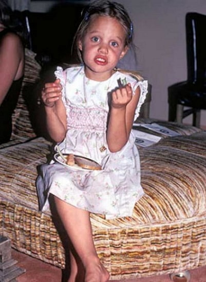 angelina jolie childhood pic