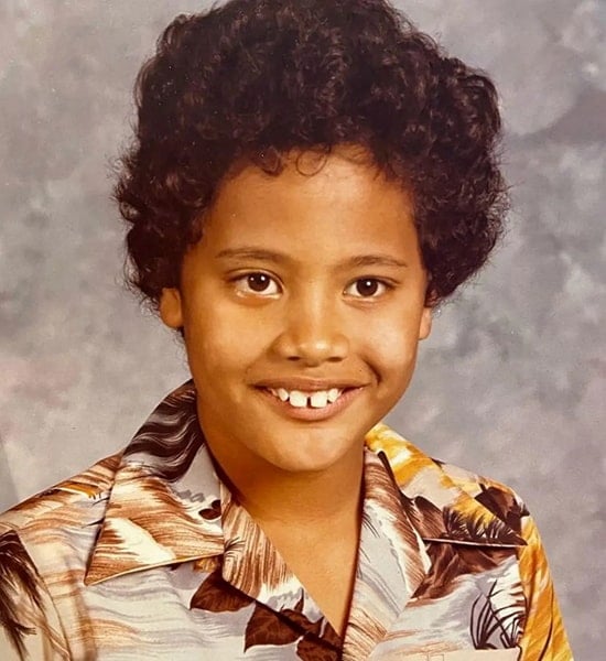 dwayne johnson childhood pic