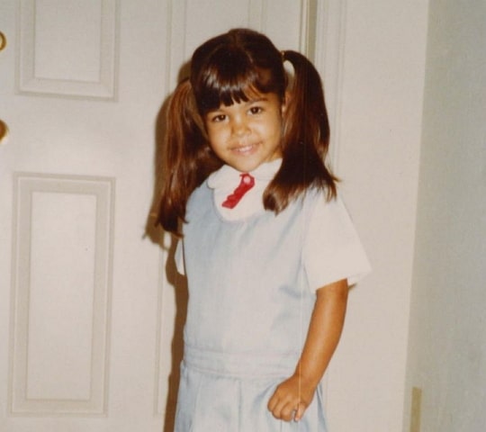 kourtney kardashian childhood pic