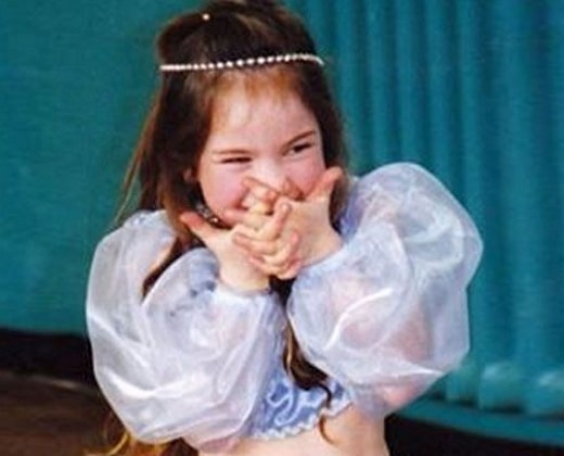 lily james childhood pic