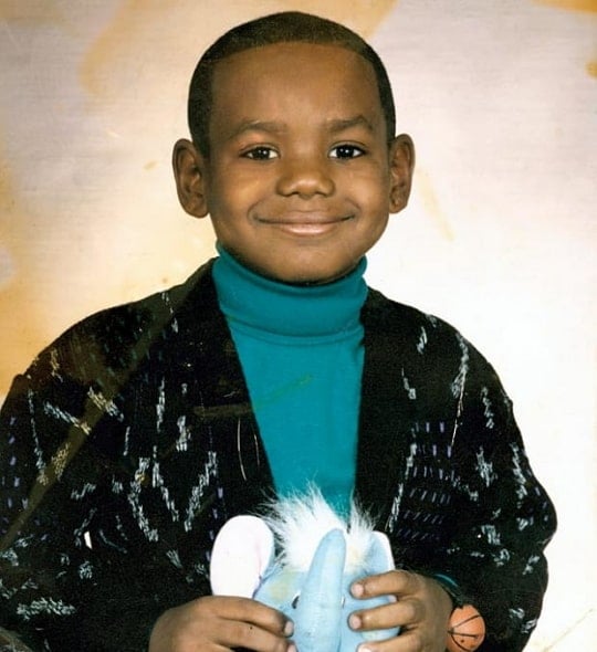 lebron james childhood pic